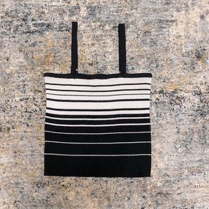 Ombre Striped Crop Top